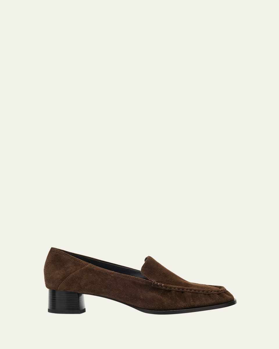 Nadia Suede Heeled Loafers
